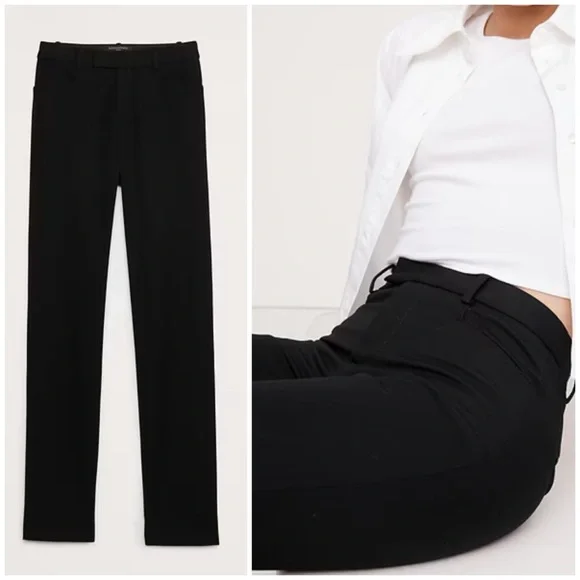 Banana Republic Women’s black Sloan pants Dress pants Straight leg pants Size 6L - Picture 2 of 7